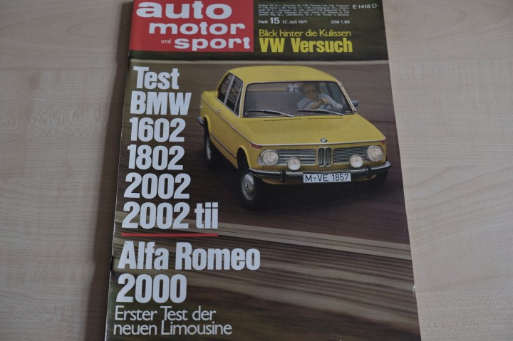 Deckblatt Auto Motor und Sport (15/1971)